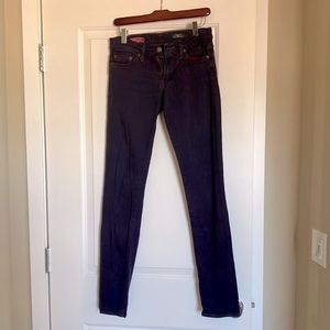Red Engine jeans, violet